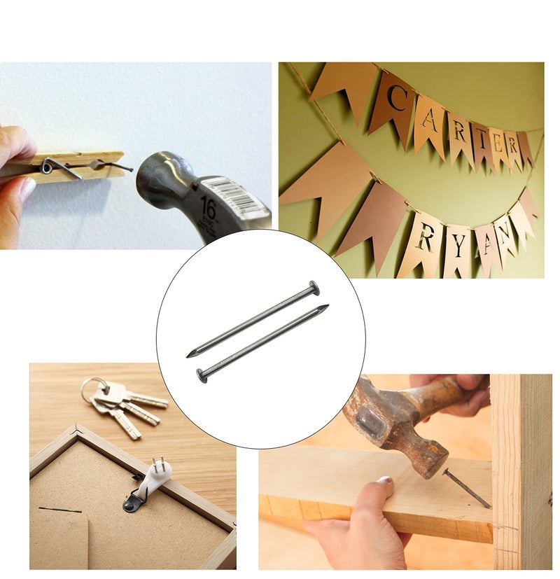 cSeao 100pcs Metal Cement Wood Sliding Nails for Wood Furniture, 50mm 2" Length, Common Nails Hanging Nails - Image 5
